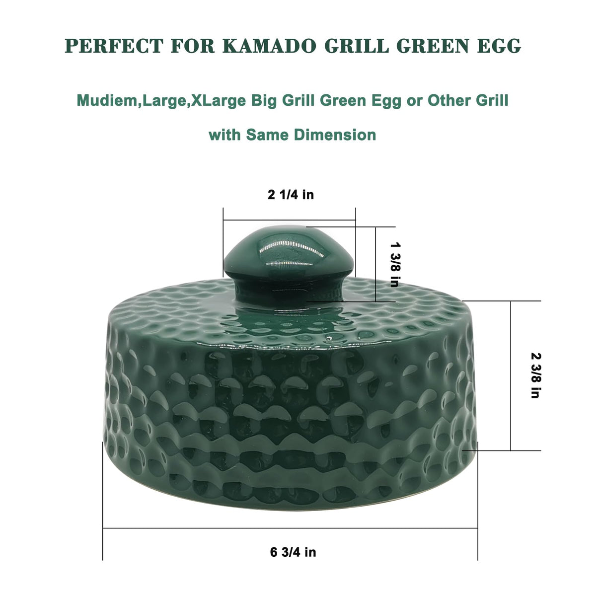KAMaster ceramic grill top for Big Green Egg Large offers uniform heat.