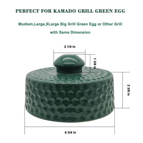 KAMaster ceramic grill top for Big Green Egg Large offers uniform heat.