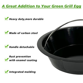 KAMaster durable ash pot stays steady in the charcoal well throughout grilling sessions.