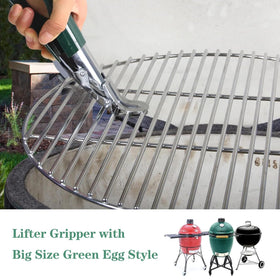 KAMaster lifter fits Weber and Primo grills for versatile use.