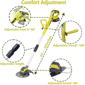 KAMIERTE Electric Weed Wacker adjustable rod and handle for comfort