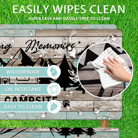 Kamoor elastic edge design stays secure in wind while setting up.