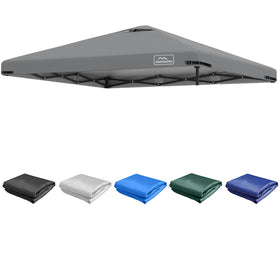 KAMPKEEPER replacement top for 10x10 canopy in dark grey with UV protection and water resistance.