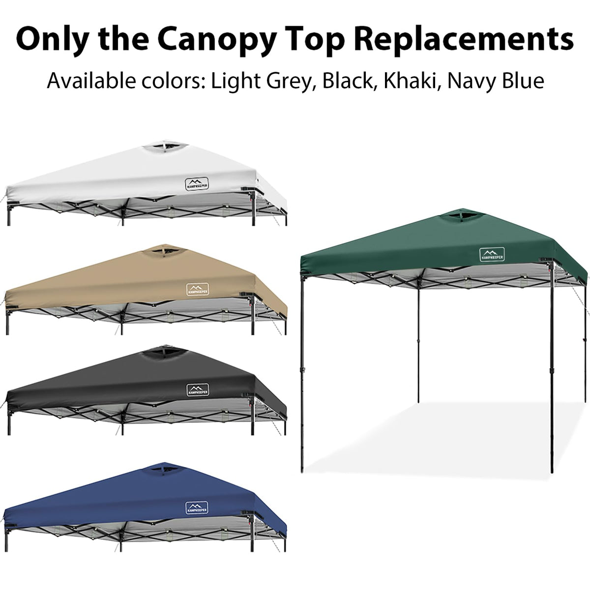 KAMPKEEPER canopy replacement with adjustable straps for snug fit