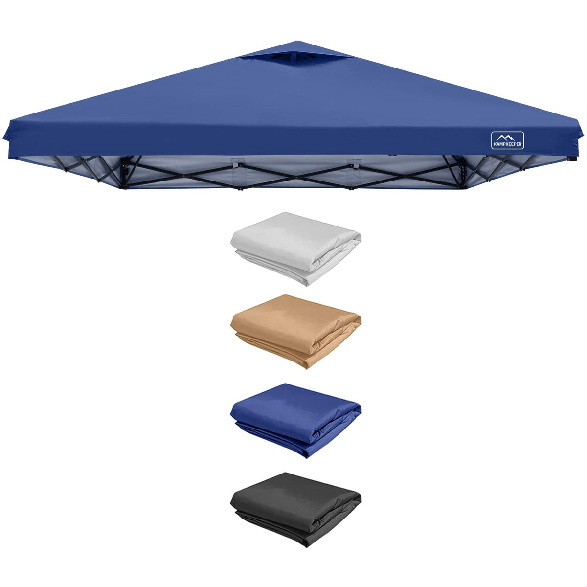 KAMPKEEPER replacement canopy top navy 8x8 ft with UV protection and quick attachment