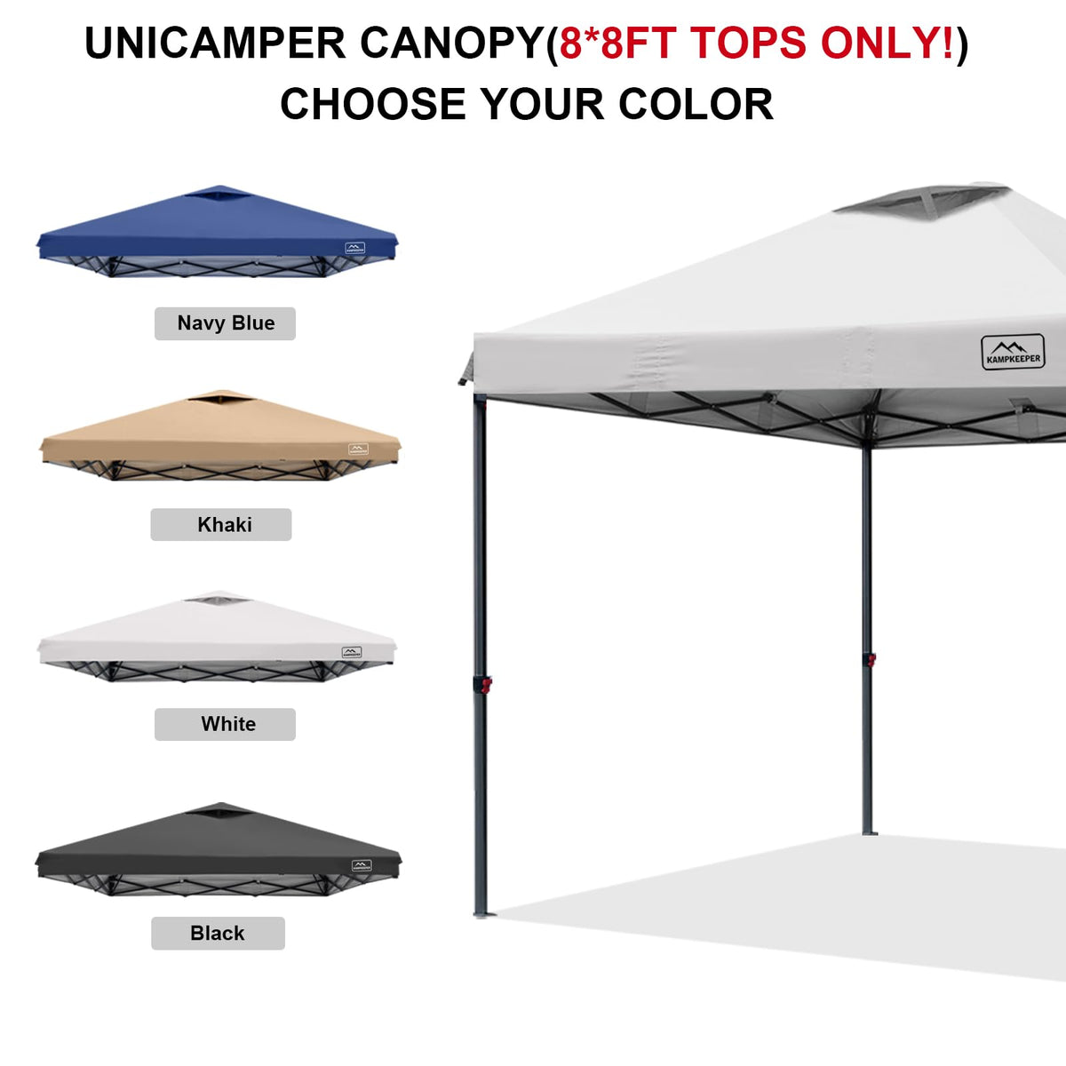 KAMPKEEPER waterproof polyester top blocks sun and moisture