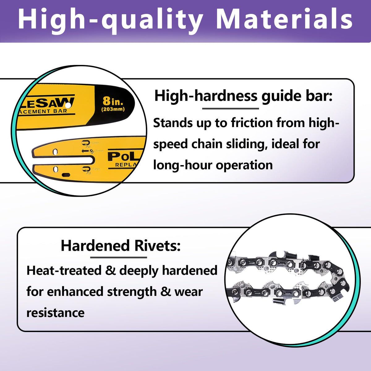 Kamrexi durable 8-inch steel bar for reliable performance