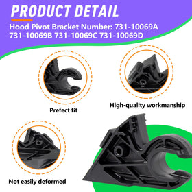 Kamrexi hood pivot bracket close-up—sturdy construction for XT1/XT2