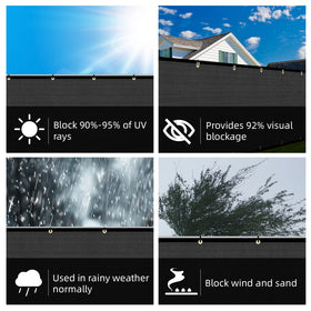 KANAGAWA privacy screen breathable mesh provides shade without trapping heat