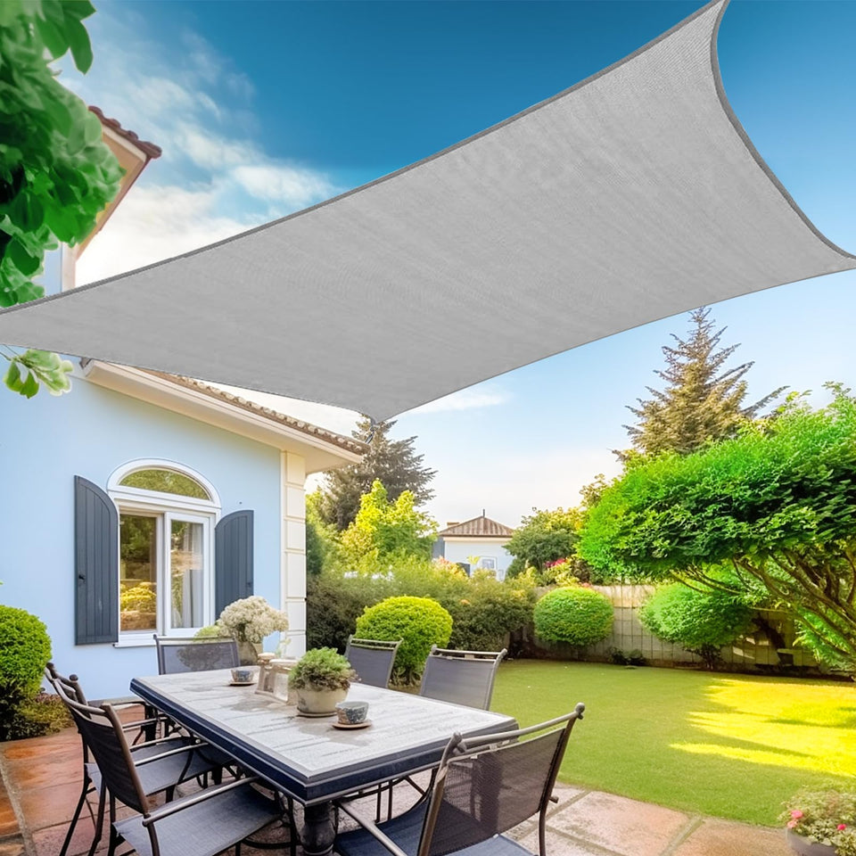 KANAGAWA sun shade sail 20x20 grey rectangle shading patios and gardens