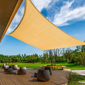 KANAGAWA sun shade sail curved edge provides taut shade for patios