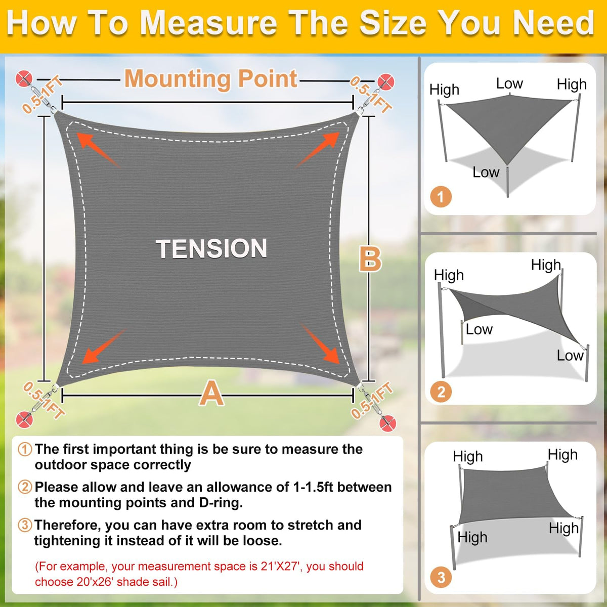 KANAGAWA sun shade sail curved 20x26 patio cove for garden comfort.
