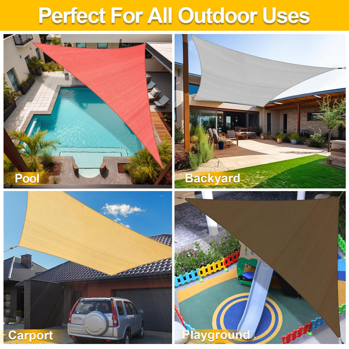 KANAGAWA rectangle shade for patios, gardens, and driveways