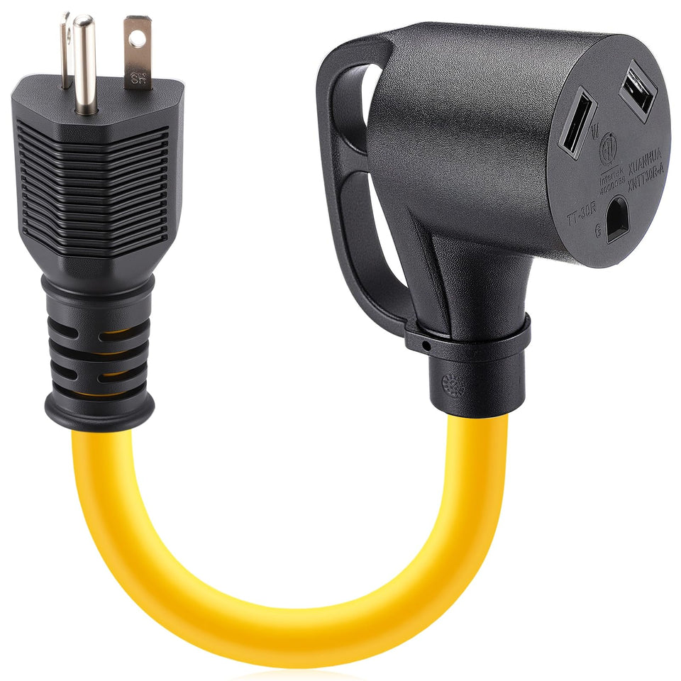 Kanayu 20A to 30A RV adapter compact power link for generators