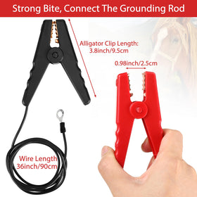 Kanayu electric fence wires with alligator clips for secure power transfer