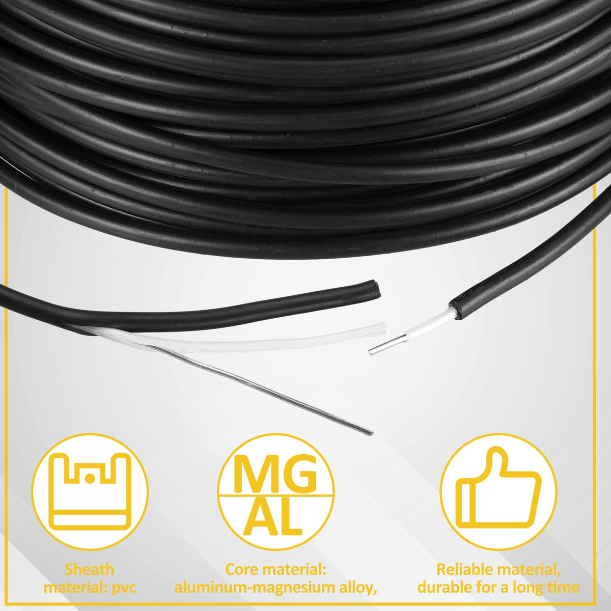 Kanayu double-insulated wire reduces voltage loss over distance.
