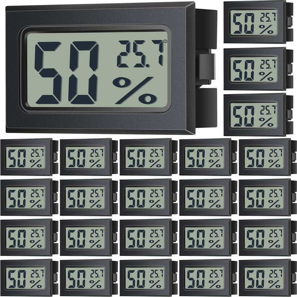 Kanayu mini digital hygrometer with LCD displays indoor temperature and humidity.