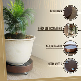 KANDOHAUS 360-degree wheels glide smoothly for moving heavy pots.