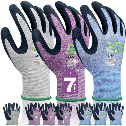KANGLONGDA women's gardening gloves colorful set for daily garden tasks