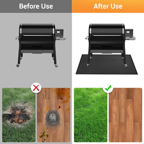 Kanhiro durable, fireproof mat withstands intense heat during cookouts.
