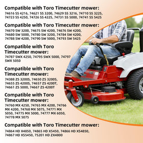 Compatible with several Toro Timecutter models and MX ZS HD lines