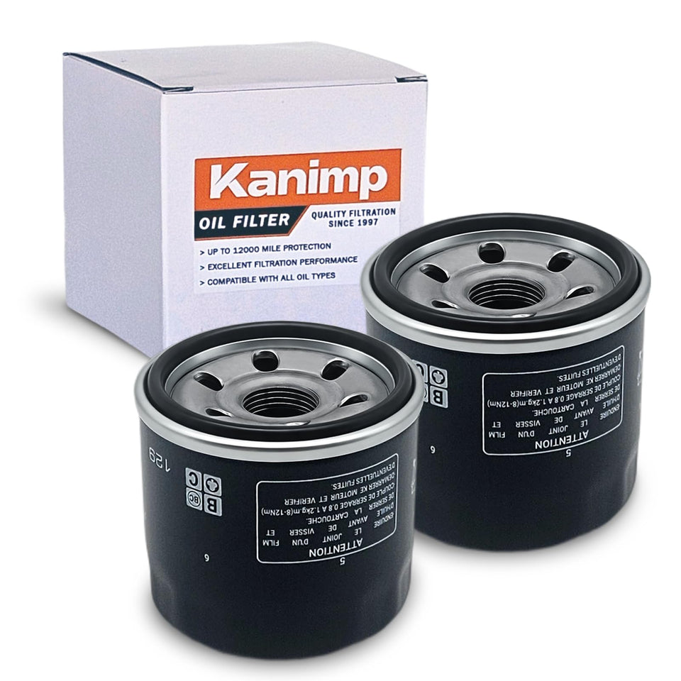 Kanimp oil filter front view for Toro Timecutter compatibility improves engine cleanliness