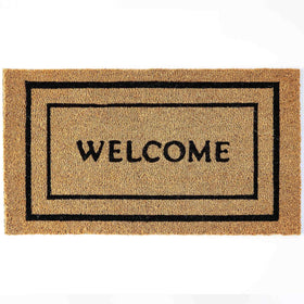 KANKUN Coco Coir Door Mat with heavy backing ideal for scraping dirt at the entry.