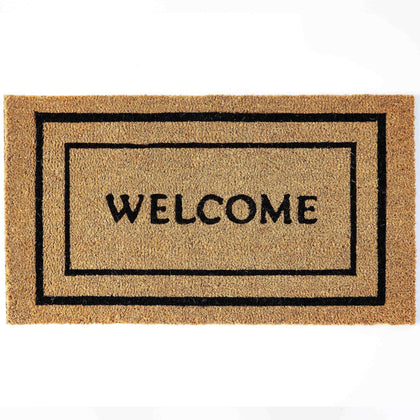 KANKUN Coco Coir Door Mat with heavy backing ideal for scraping dirt at the entry.