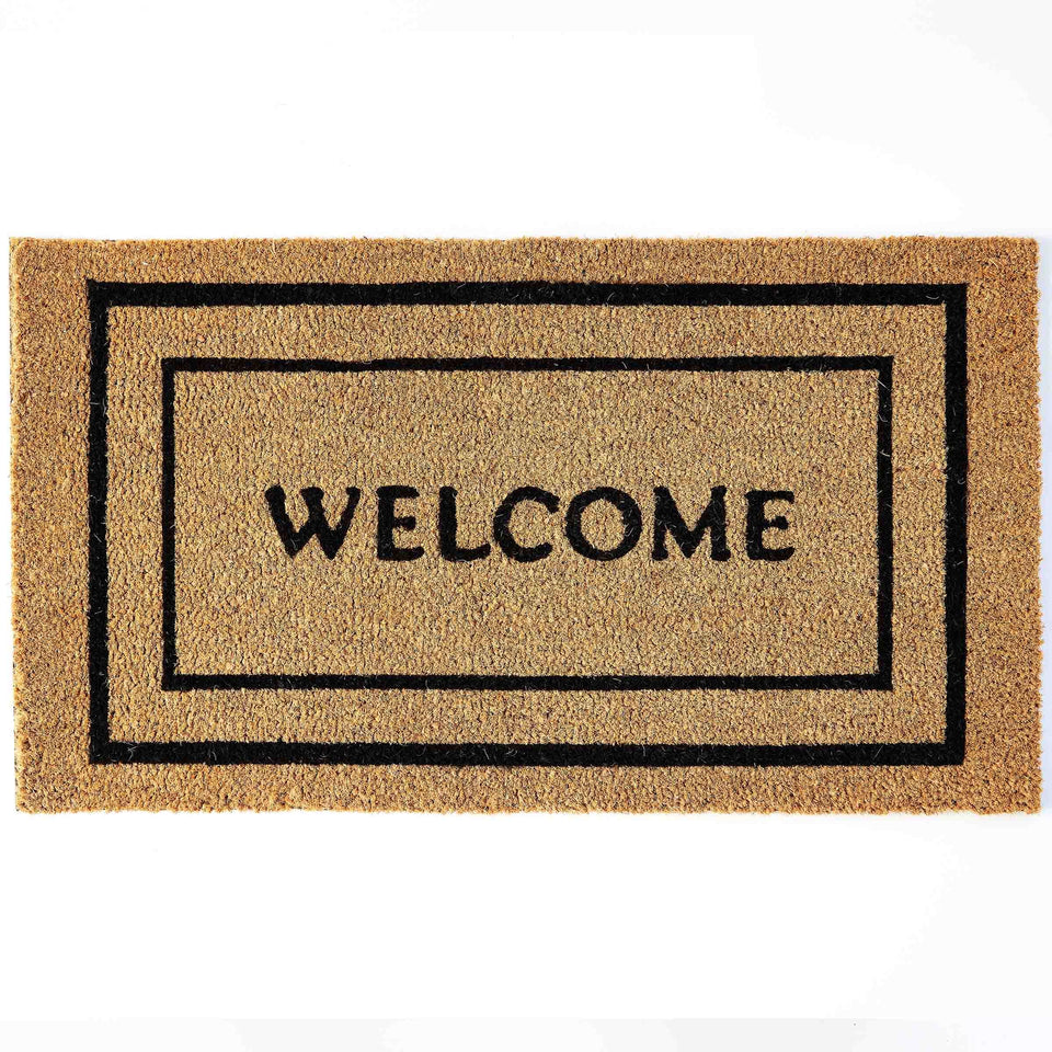 KANKUN Coco Coir Door Mat with heavy backing ideal for scraping dirt at the entry.