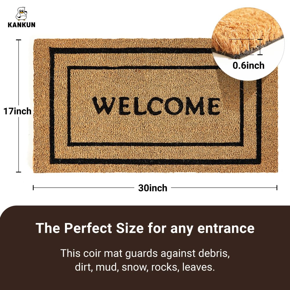 KANKUN Door mat placed at an exterior door showing indoor-outdoor versatility.