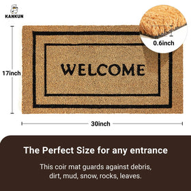KANKUN Door mat placed at an exterior door showing indoor-outdoor versatility.