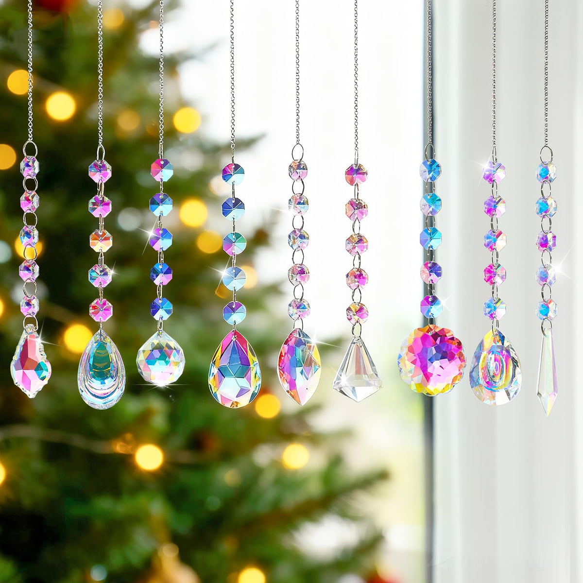 Kanpura Christmas window decor suncatchers adding festive glow