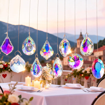 kanpura colorful crystal suncatchers brighten windows with vibrant rainbows.