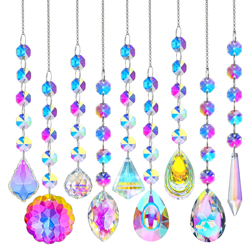Kanpura rainbow suncatchers casting vibrant rainbows in sunlight for bright ambiance
