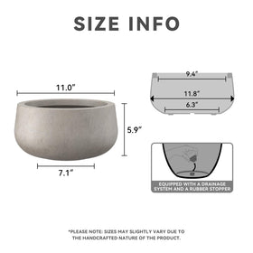 Kante 11.8-inch close-up highlights authentic surface texture and planter pores