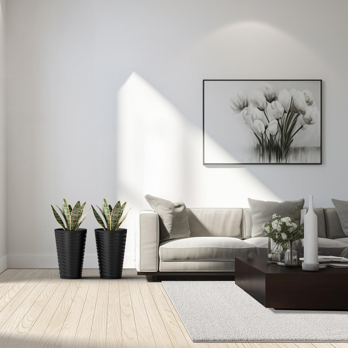 Kante 15 inch planter suitable for indoor outdoor use in various spaces