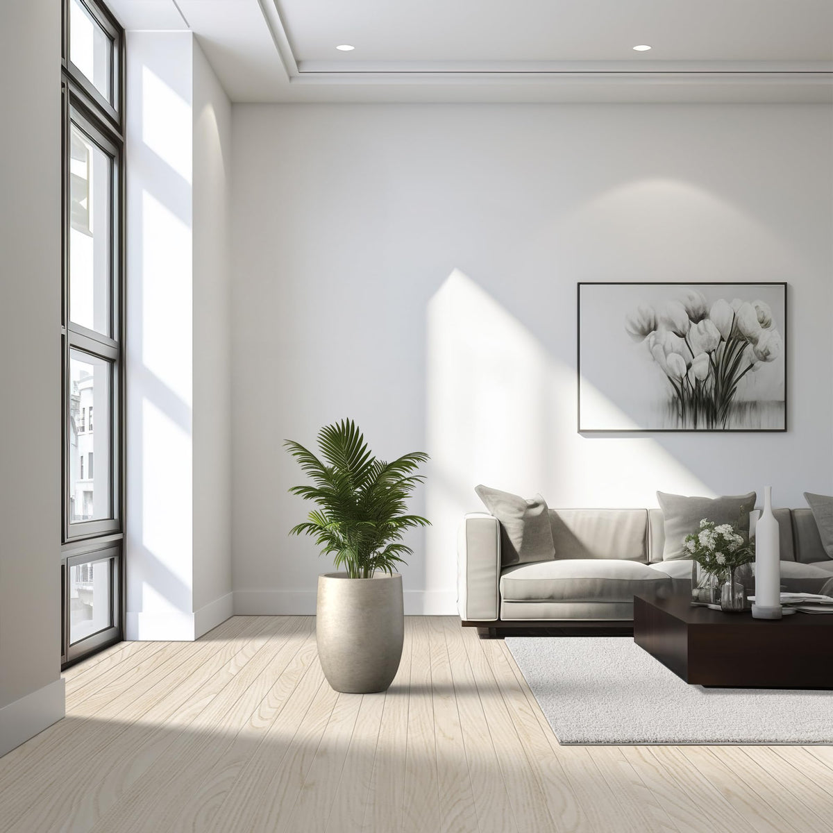 Kante interior painted finish shown for a crisp plant display