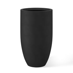 Kante 24-inch round concrete planter finish detail highlighting authentic pores for industrial charm.