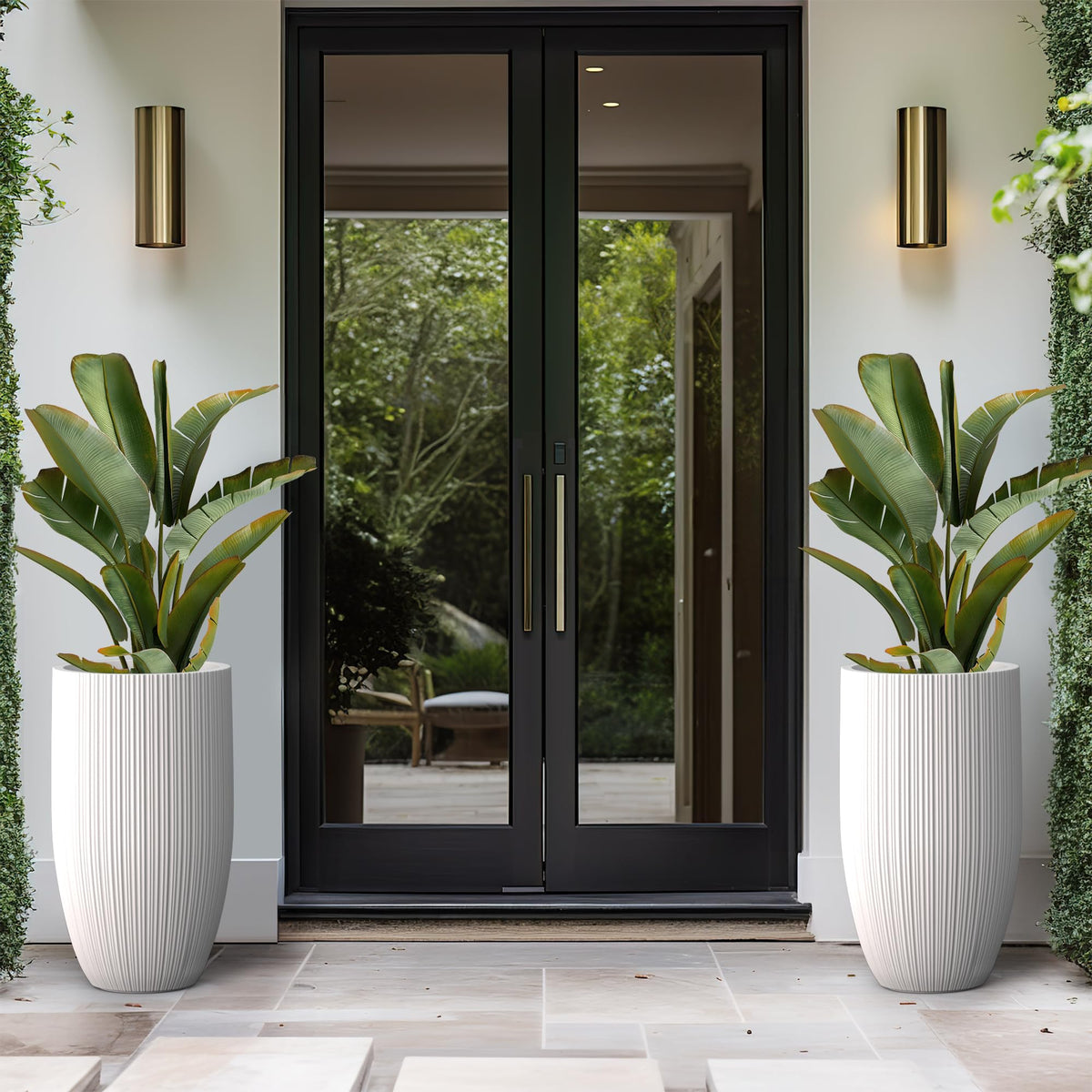 Kante planter on porch or patio creates a modern focal point