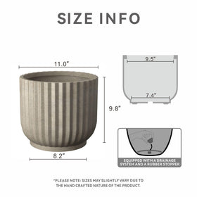 Kante concrete planter close-up shows pores for authentic industrial charm outdoors.