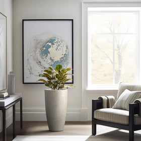 Kante handmade concrete fiberglass planter blends strength and lightness
