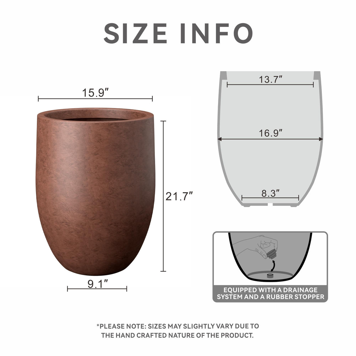 Kante large indoor-outdoor planter on a patio, versatile for any space.