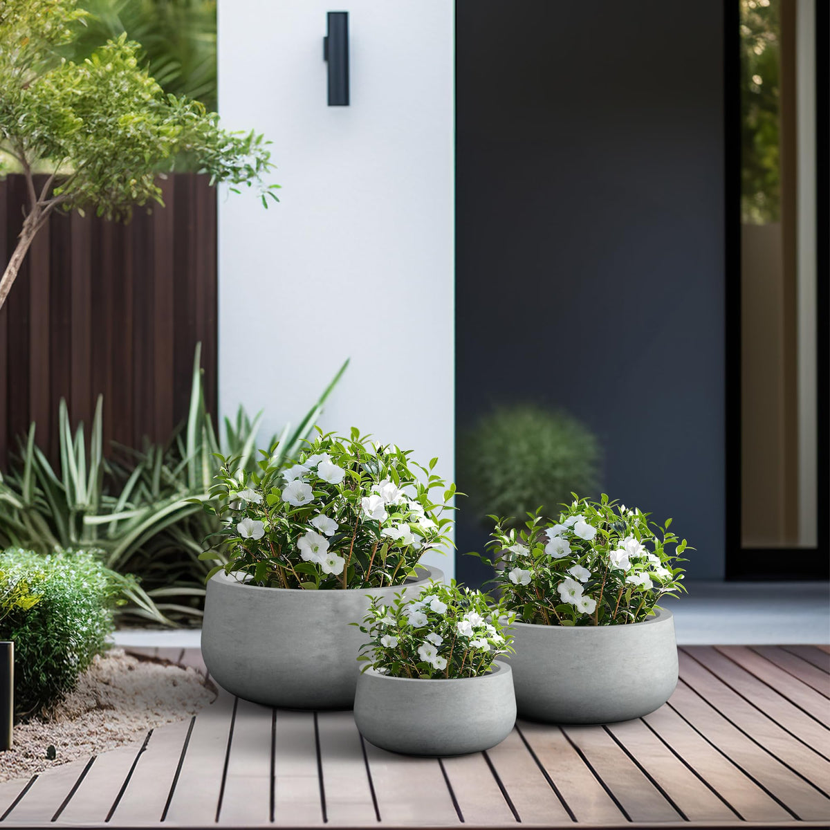 kante lightweight concrete planter enables easy relocation and lasting durability