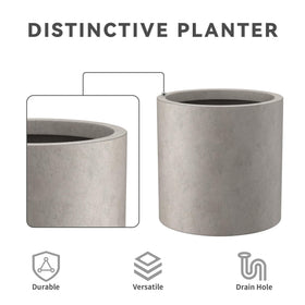 Kante lightweight concrete planter enables easy relocation around the home.