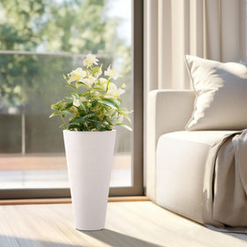 Kante planter integrated handle for easy removal of the inner pot.