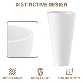Kante minimalist white design enhances modern gardens and interiors.