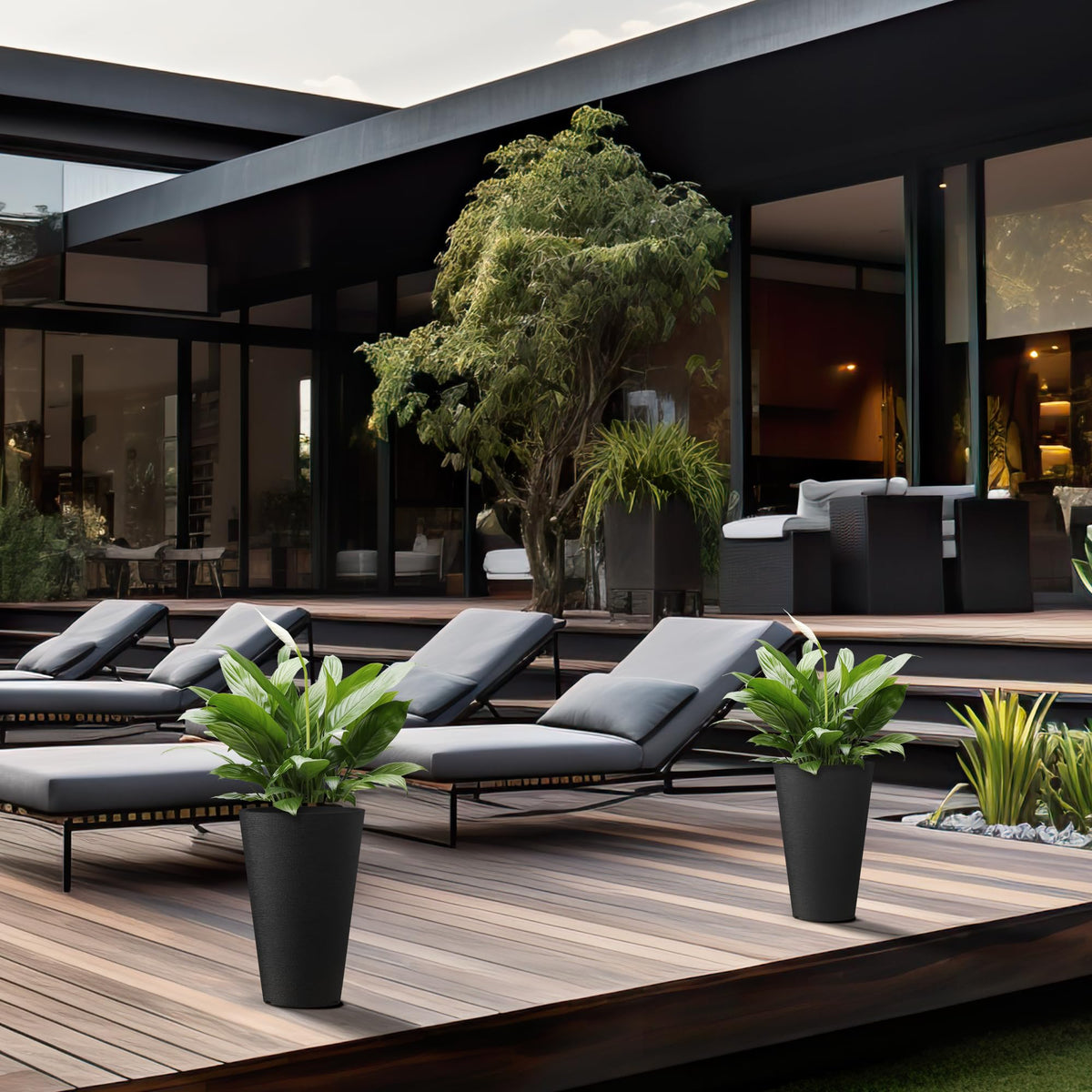 Kante planter on patio or porch enhances outdoor living spaces.