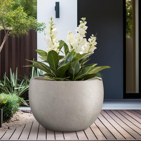 Kante planter on patio complements modern decor and outdoor scenes