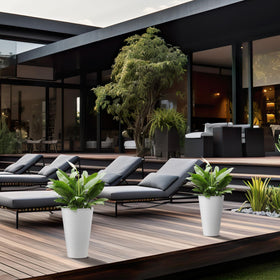 Kante planters suitable for indoor and outdoor use