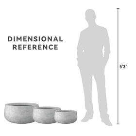 kante set of three planters arranged for minimalist garden or entryway display
